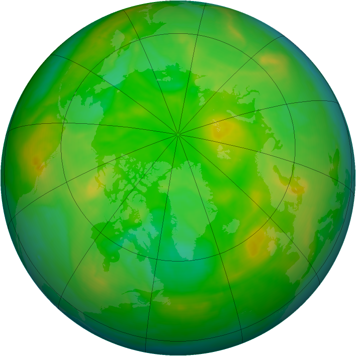 Arctic ozone map for 17 June 2008